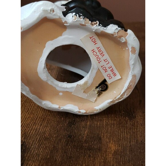 Halloween Ghost Pumpkin Black Cat Ceramic Candle Holder Vintage Jack O'Lantern - Picture 12 of 14